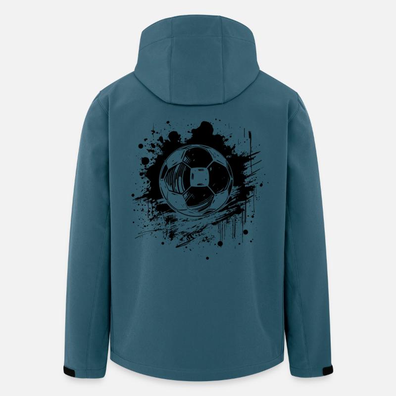 Fußball - Recycelte Männer Softshell-Jacke von Stanley/Stella - Dunkles Petrol