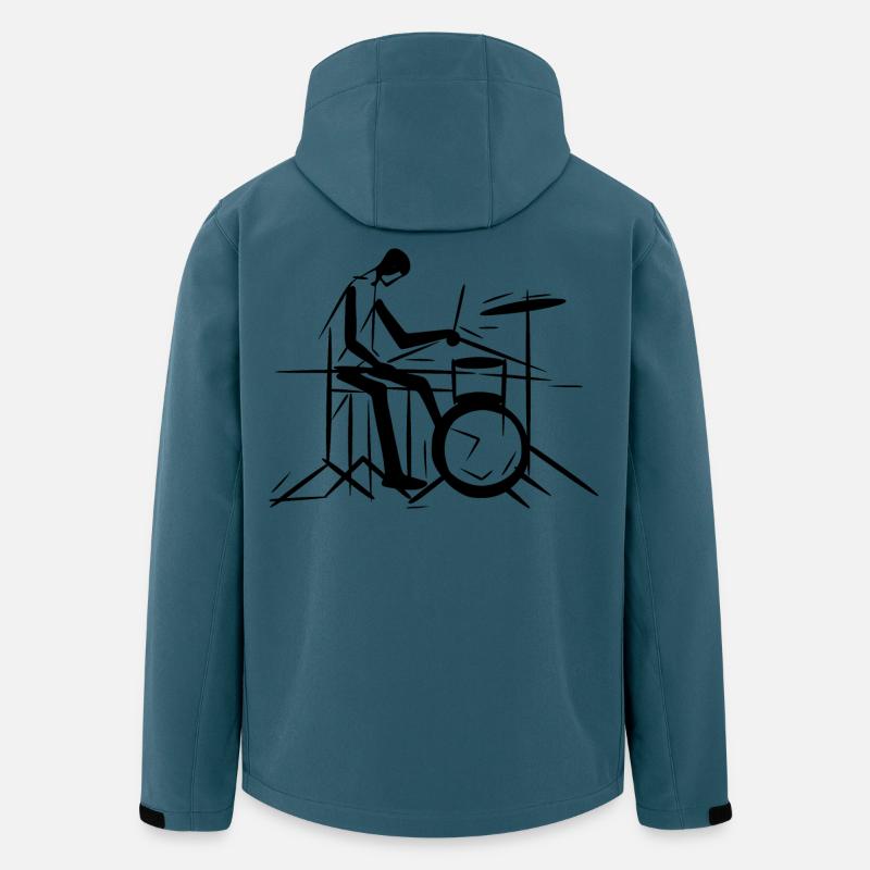 Schlagzeug Musiker - Recycelte Männer Softshell-Jacke von Stanley/Stella - Dunkles Petrol