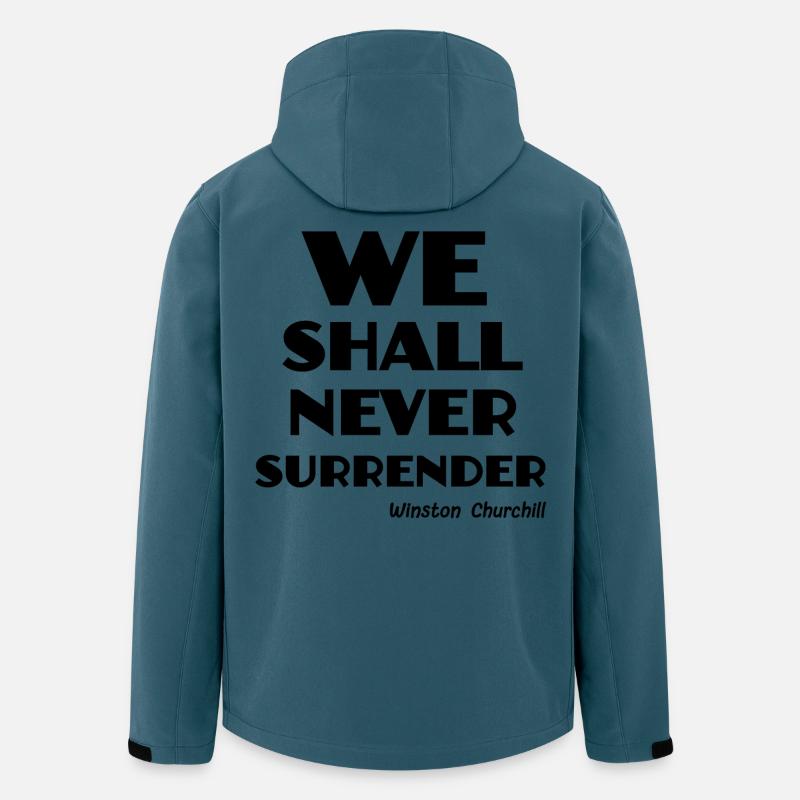 Wir werden uns niemals ergeben! - Recycelte Männer Softshell-Jacke von Stanley/Stella - Dunkles Petrol