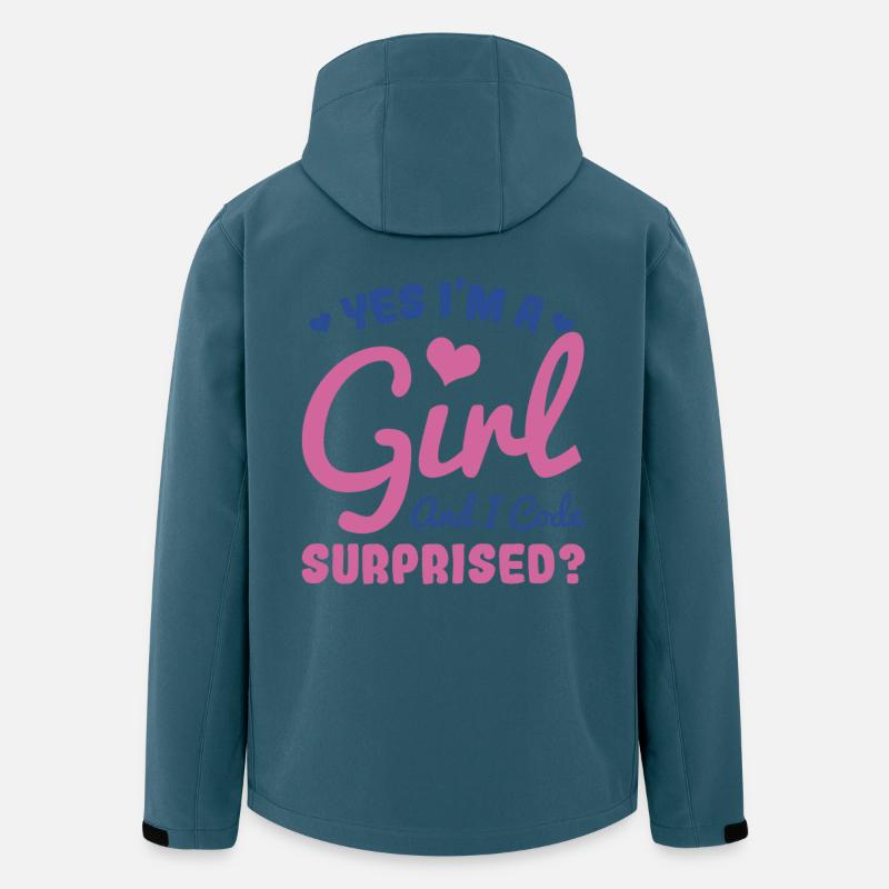 Fille et programmeuse - Veste softshell homme en polyester recyclé Discoverer Stanley/Stella - bleu pétrole foncé