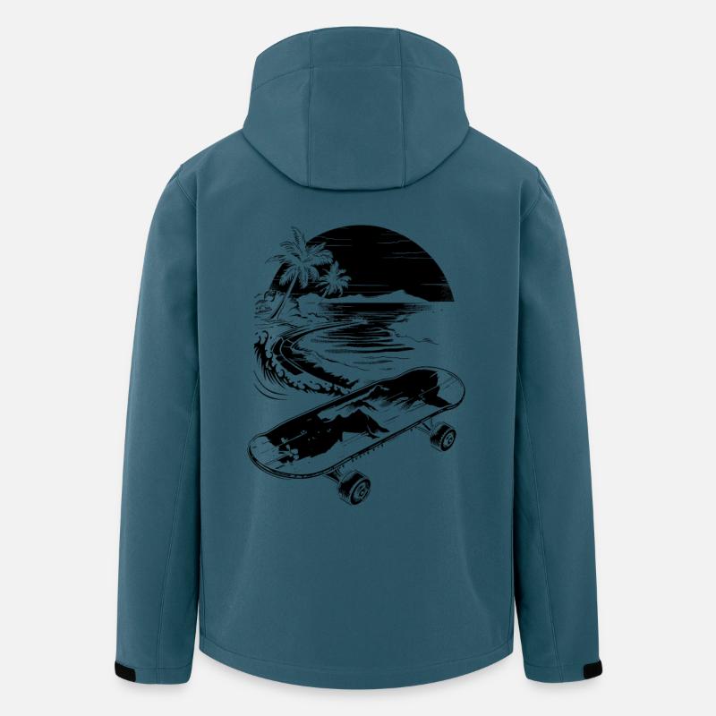 Skateboarding - Recycelte Männer Softshell-Jacke Discoverer von Stanley/Stella - Dunkles Petrol