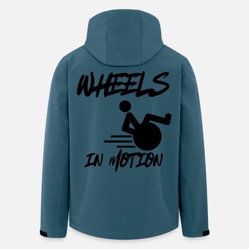 Rollstuhlräder sind immer in Bewegung * - Recycelte Männer Softshell-Jacke von Stanley/Stella - Dunkles Petrol