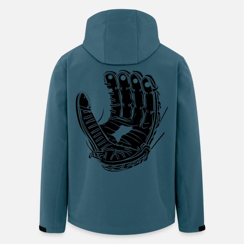 Baseball Handschuh Skizze - Recycelte Männer Softshell-Jacke von Stanley/Stella - Dunkles Petrol