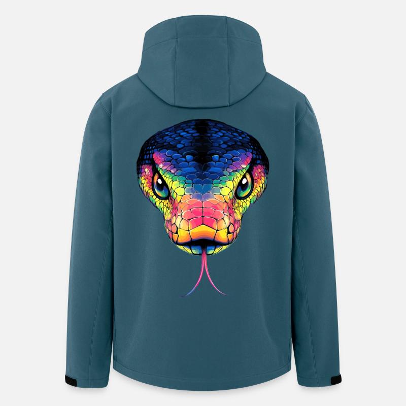 Schlange Python Kobra Mamba Klapperschlange Snake - Recycelte Männer Softshell-Jacke von Stanley/Stella - Dunkles Petrol