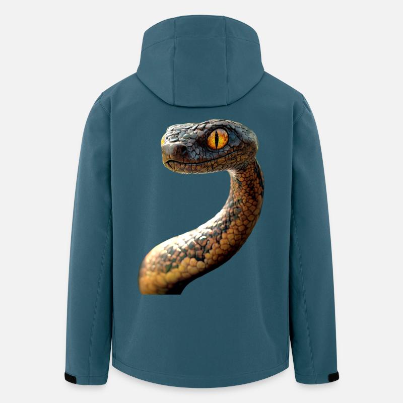 Schlange Python Kobra Mamba Klapperschlange Snake - Recycelte Männer Softshell-Jacke von Stanley/Stella - Dunkles Petrol