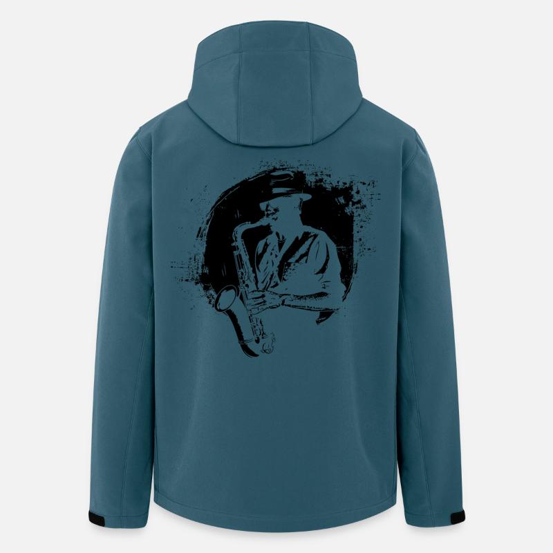 Saxophonist - Recycelte Männer Softshell-Jacke von Stanley/Stella - Dunkles Petrol