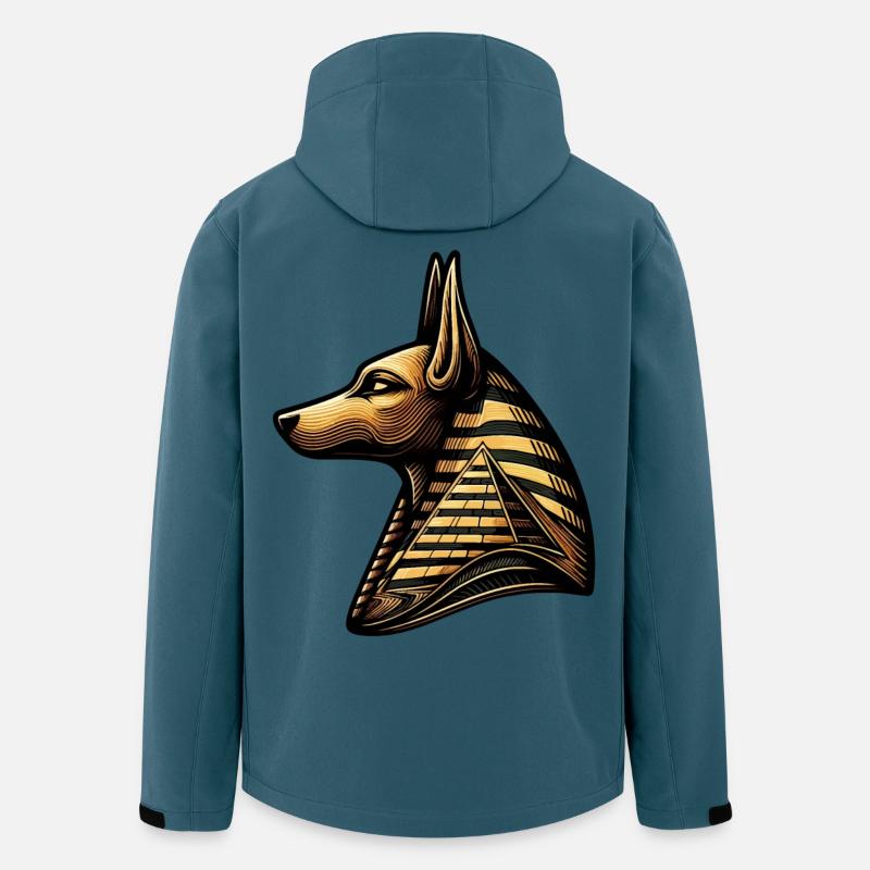 Anubis | Wächter der Gräber Ägypten - Recycelte Männer Softshell-Jacke von Stanley/Stella - Dunkles Petrol