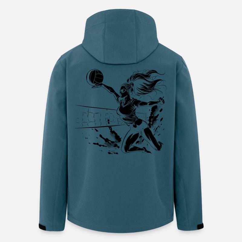 Volleyballspielerin - Recycelte Männer Softshell-Jacke von Stanley/Stella - Dunkles Petrol