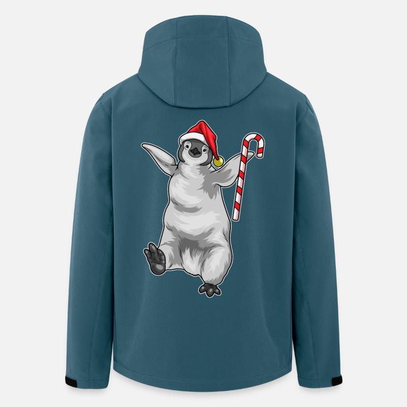 Pingouin Canne de Noël - Veste softshell homme en polyester recyclé Stanley/Stella - bleu pétrole foncé