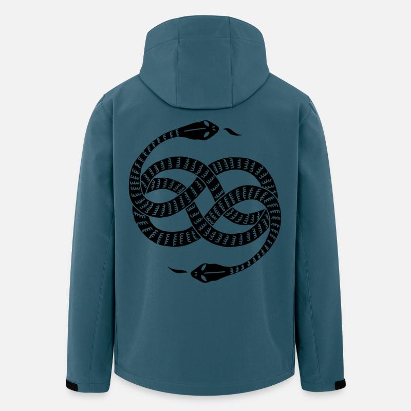 Unendliche schwarze Schlangen - Recycelte Männer Softshell-Jacke von Stanley/Stella - Dunkles Petrol