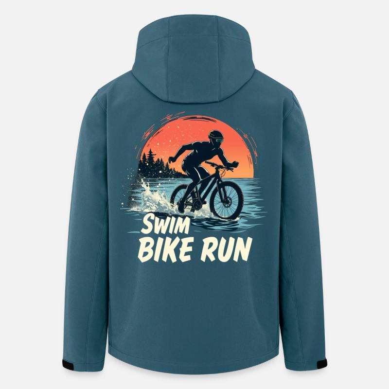 Triathlon-Anzug - Triathlet im Training - Recycelte Männer Softshell-Jacke von Stanley/Stella - Dunkles Petrol