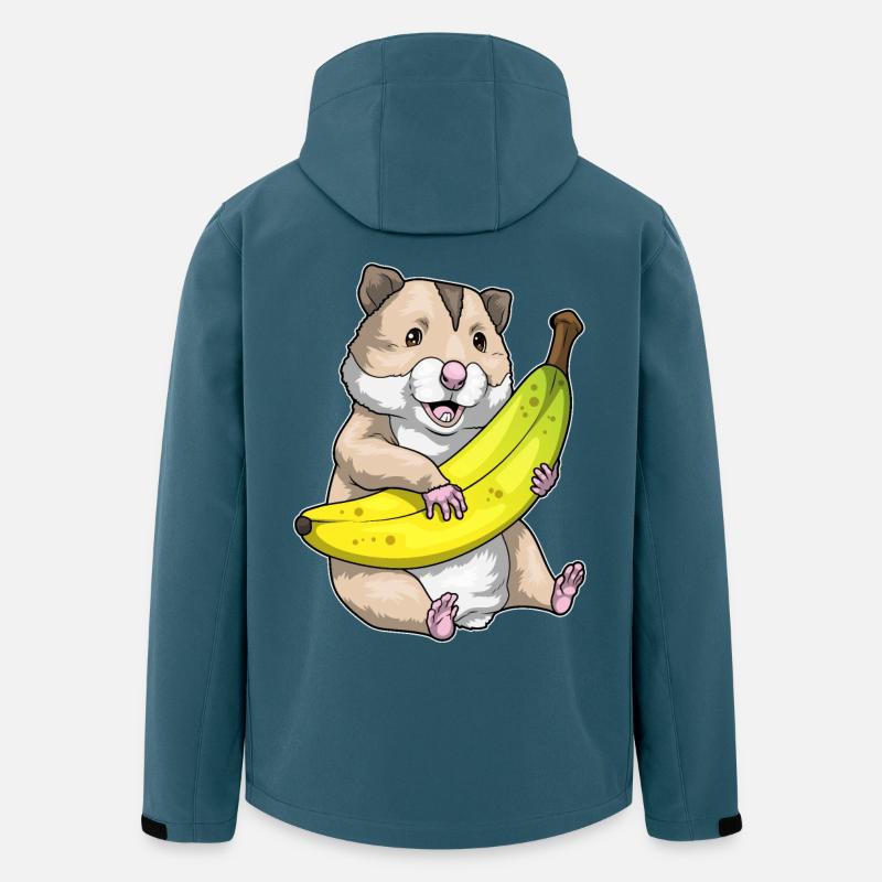 Hamster Banane - Recycelte Männer Softshell-Jacke von Stanley/Stella - Dunkles Petrol