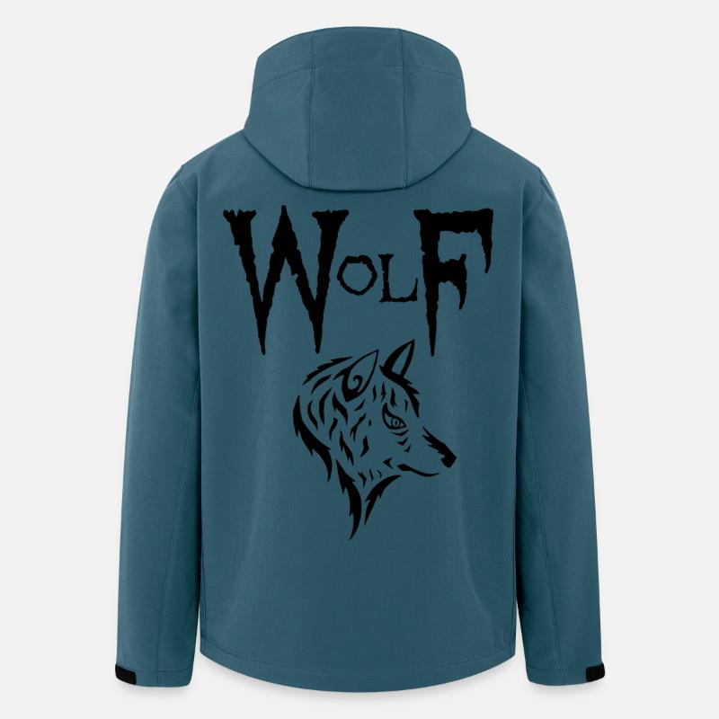 Schwarzer Wolf - Recycelte Männer Softshell-Jacke von Stanley/Stella - Dunkles Petrol