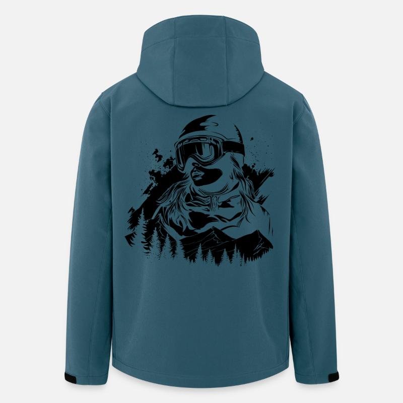 Snowboarderin - Recycelte Männer Softshell-Jacke von Stanley/Stella - Dunkles Petrol