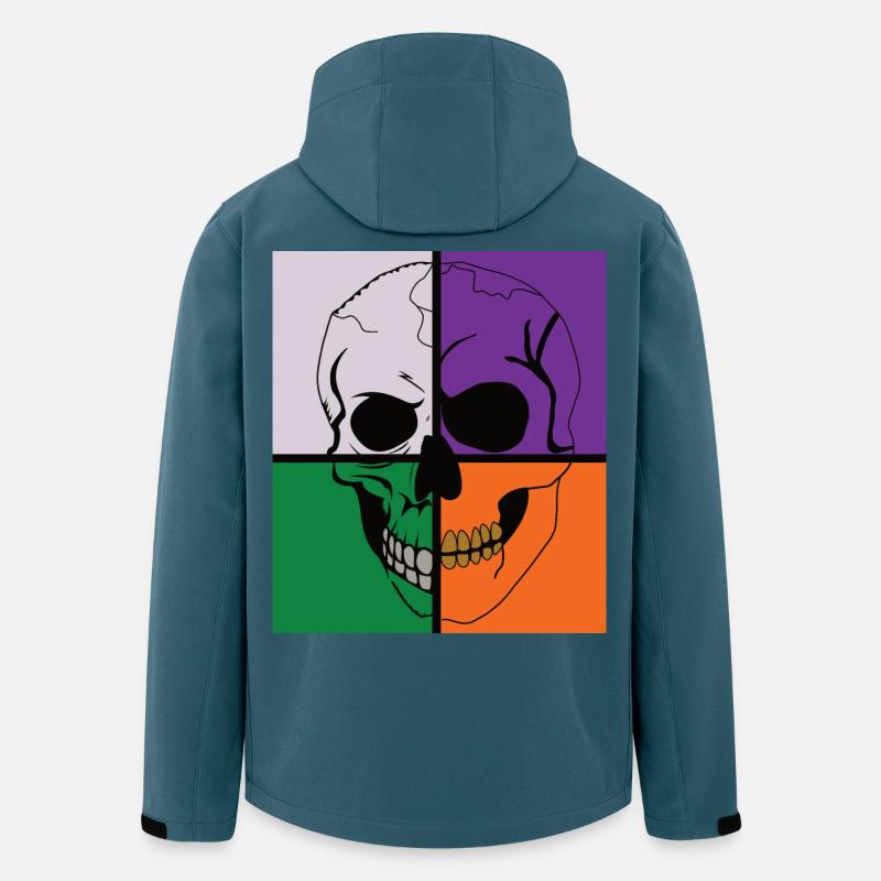 Skelettschädel - Recycelte Männer Softshell-Jacke von Stanley/Stella - Dunkles Petrol