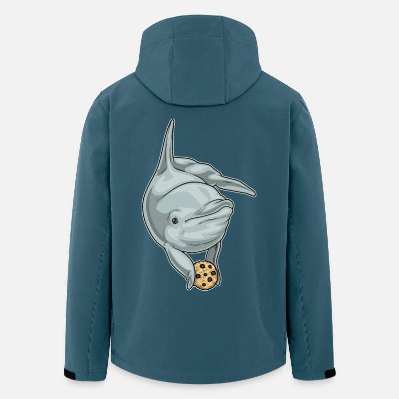 Biscuit dauphin - Veste softshell homme en polyester recyclé Stanley/Stella - bleu pétrole foncé