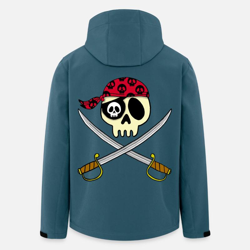 Piraten-Schädel - Recycelte Männer Softshell-Jacke von Stanley/Stella - Dunkles Petrol