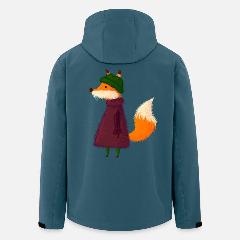 Fuchs - Recycelte Männer Softshell-Jacke von Stanley/Stella - Dunkles Petrol