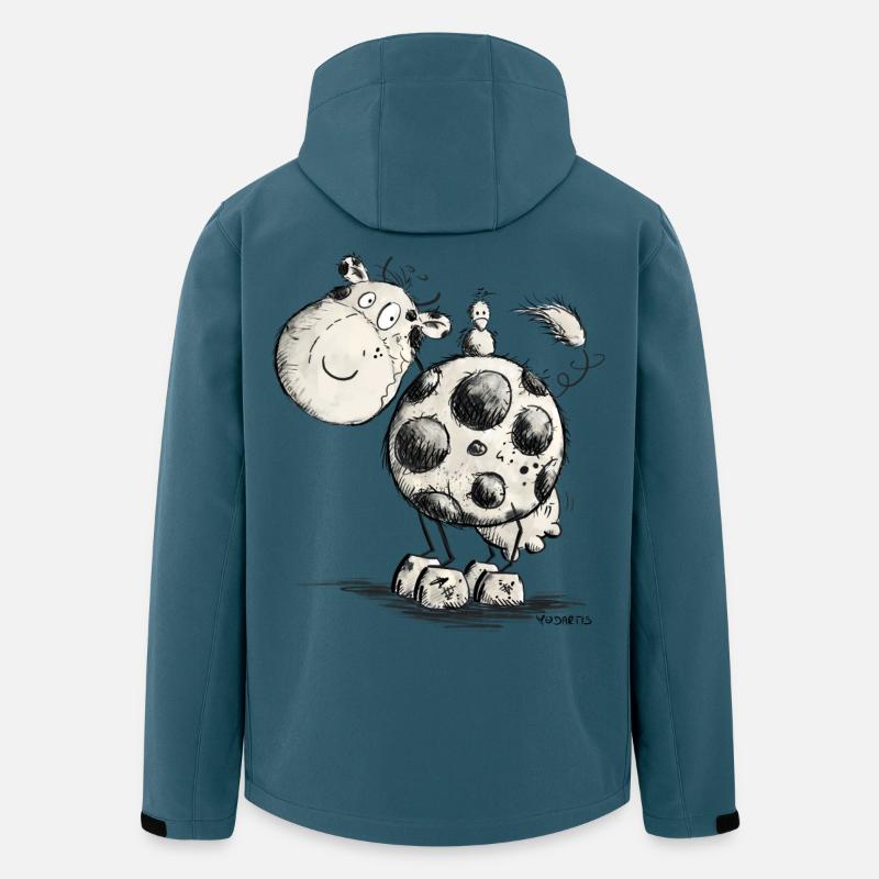 Kuh Rund Kugel Kugelrund 2 - Recycelte Männer Softshell-Jacke von Stanley/Stella - Dunkles Petrol