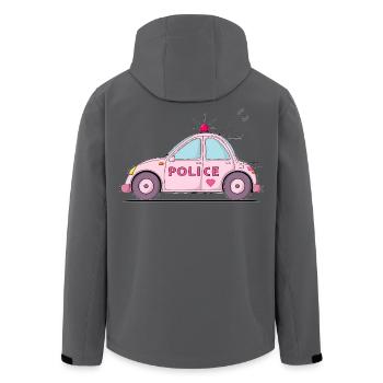 Police Car Police Pink - Men’s Recycled Softshell Jacket by Stanley/Stella - stargazer - Back - AI Model Male 185 light (185cm)