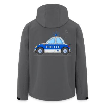 Polizeiauto Police Blau - Recycelte Männer Softshell-Jacke von Stanley/Stella - Anthrazit - Hinten - AI Model Male 185 light (185cm)