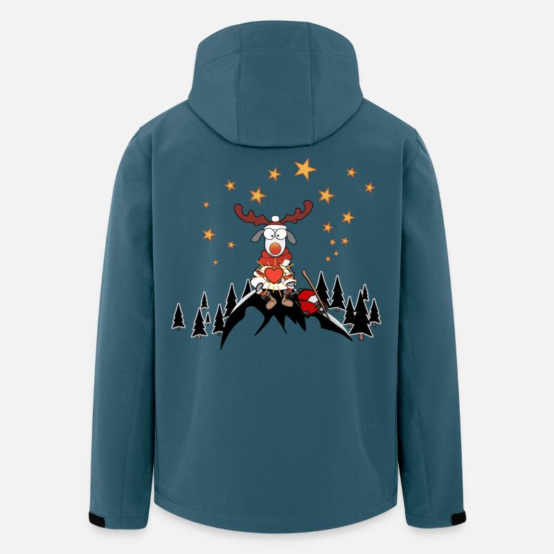 Weihnachten mit Herz - Recycelte Männer Softshell-Jacke von Stanley/Stella - Dunkles Petrol