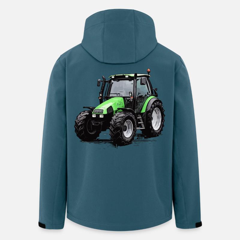 Agrotron 100 - Recycelte Männer Softshell-Jacke von Stanley/Stella - Dunkles Petrol