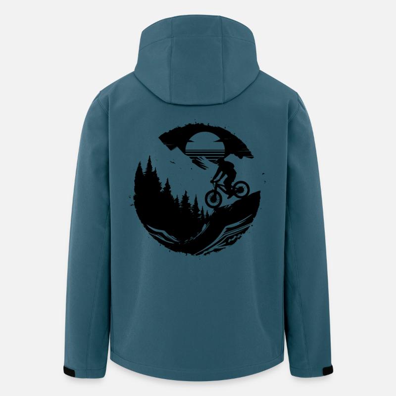 Mountain Biking Sketch - Men’s Recycled Softshell Jacket by Stanley/Stella - stargazer