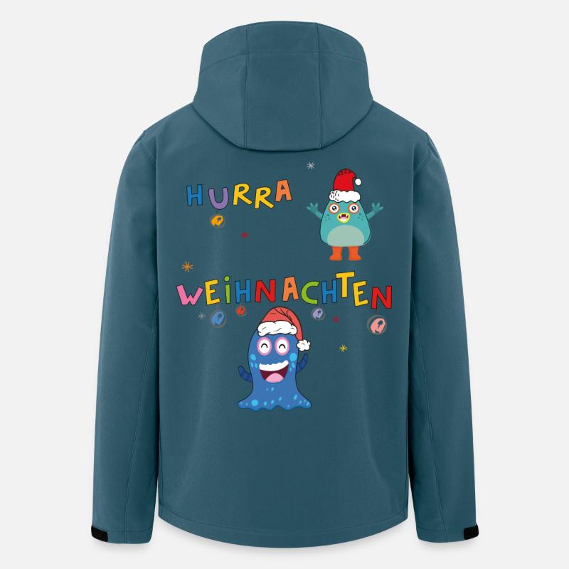 Hurra Weihnachten - Recycelte Männer Softshell-Jacke von Stanley/Stella - Dunkles Petrol