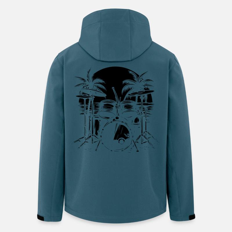 percussion - Veste softshell homme en polyester recyclé Discoverer Stanley/Stella - bleu pétrole foncé