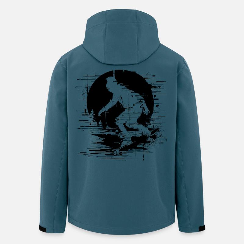 Skateboard Pixel - Recycelte Männer Softshell-Jacke von Stanley/Stella - Dunkles Petrol