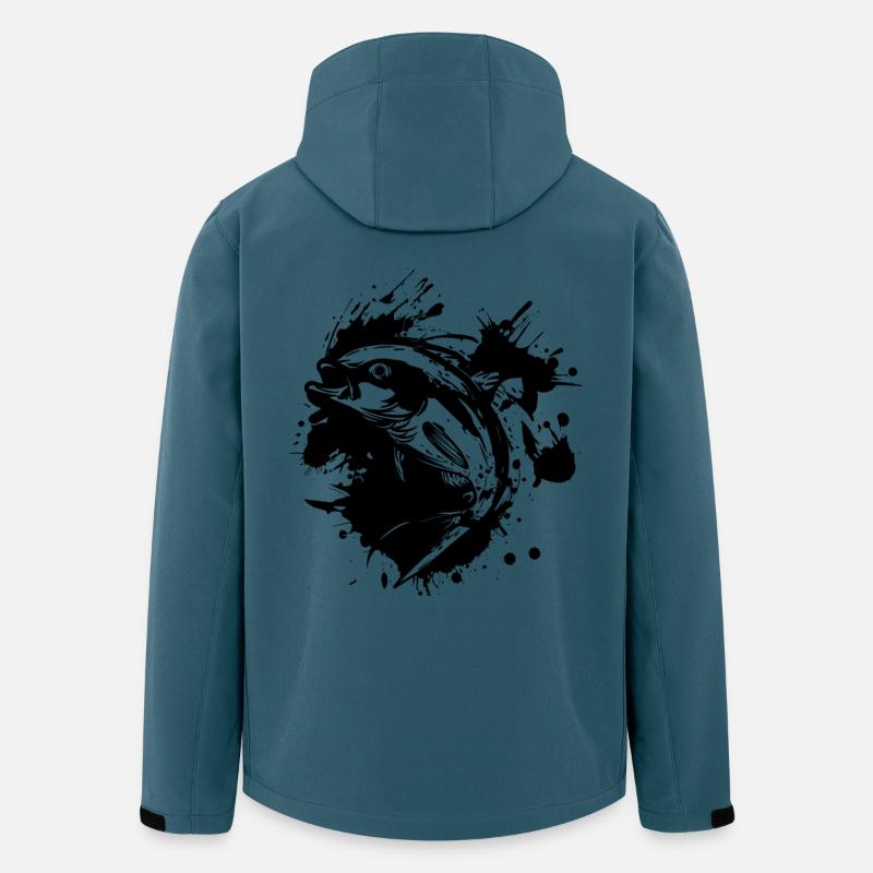 Fischen - Recycelte Männer Softshell-Jacke von Stanley/Stella - Dunkles Petrol