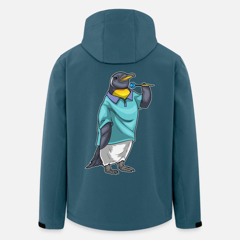 Pinguin Dart Dartpfeil - Recycelte Männer Softshell-Jacke von Stanley/Stella - Dunkles Petrol