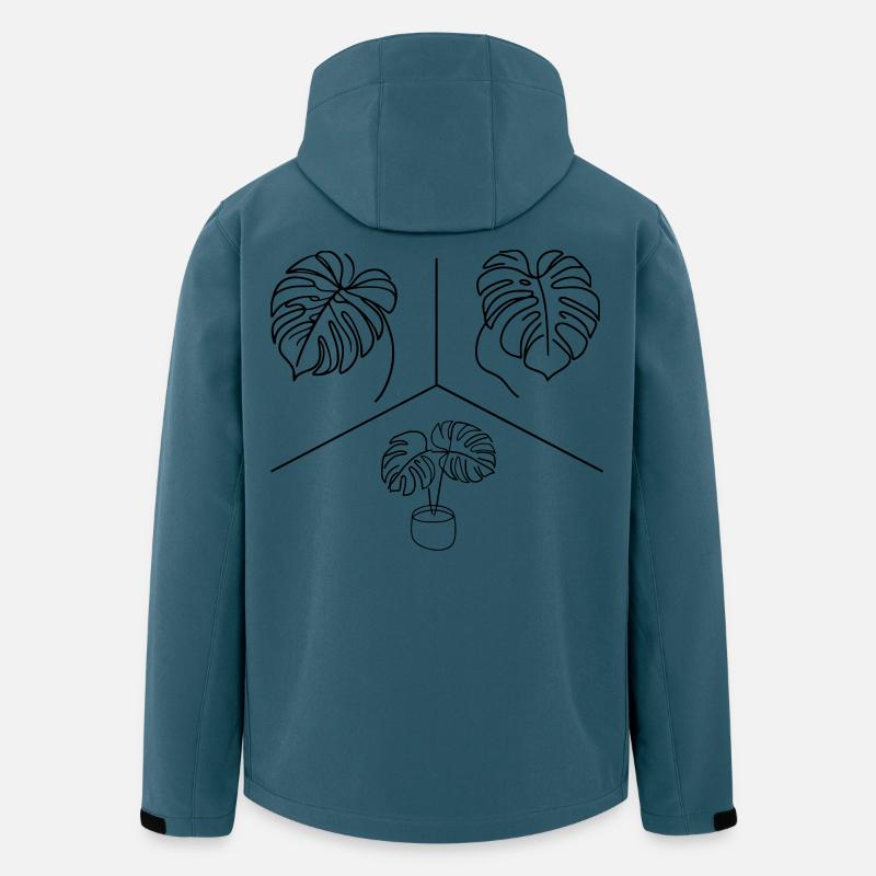 Monstera Design - Recycelte Männer Softshell-Jacke von Stanley/Stella - Dunkles Petrol