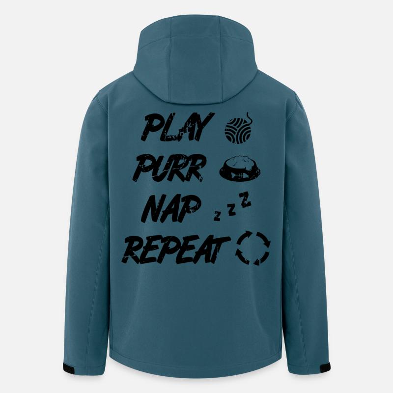 Cat Routine - Men’s Recycled Softshell Jacket by Stanley/Stella - stargazer