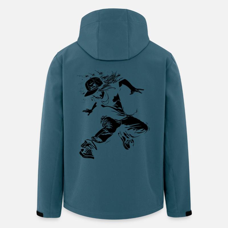 Breakdance Mädchen Zeichnung - Recycelte Männer Softshell-Jacke von Stanley/Stella - Dunkles Petrol