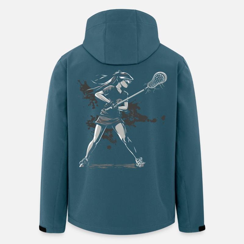 Lacrosse Spielerin - Recycelte Männer Softshell-Jacke von Stanley/Stella - Dunkles Petrol