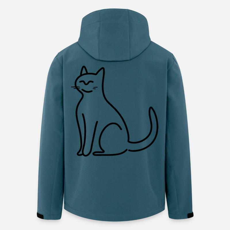 Katze - Recycelte Männer Softshell-Jacke von Stanley/Stella - Dunkles Petrol