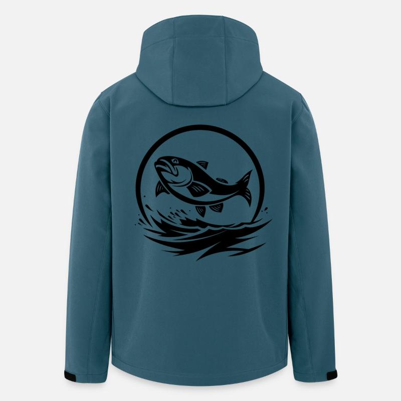 Angeln - Recycelte Männer Softshell-Jacke von Stanley/Stella - Dunkles Petrol
