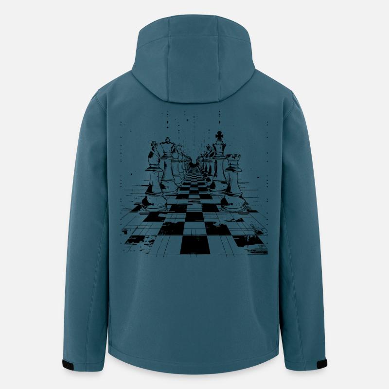 Schach Grafik - Recycelte Männer Softshell-Jacke von Stanley/Stella - Dunkles Petrol