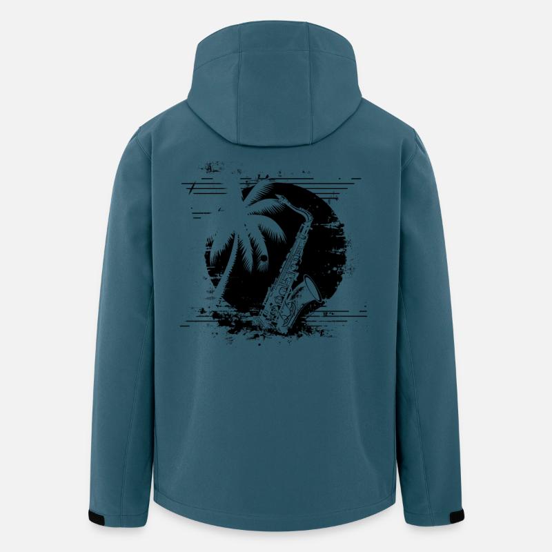 Saxophon Skizze - Recycelte Männer Softshell-Jacke von Stanley/Stella - Dunkles Petrol
