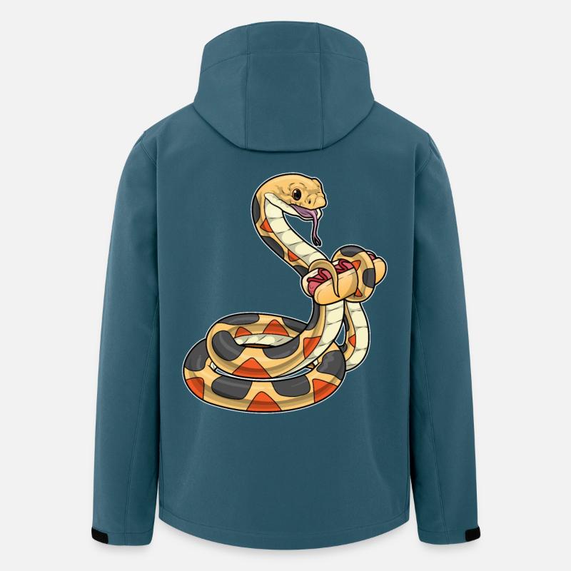 Hot-dog serpent - Veste softshell homme en polyester recyclé Stanley/Stella - bleu pétrole foncé