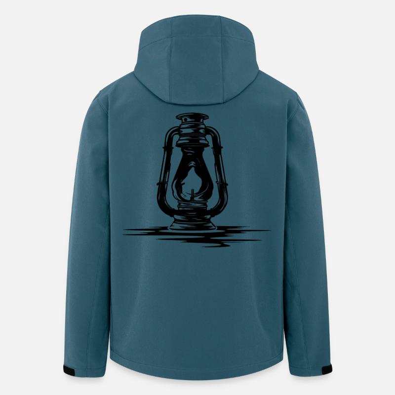 Skizze Öllampe - Recycelte Männer Softshell-Jacke von Stanley/Stella - Dunkles Petrol