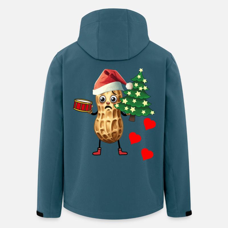 cacahuète sincère Noël voeux Noël - Veste softshell homme en polyester recyclé Stanley/Stella - bleu pétrole foncé
