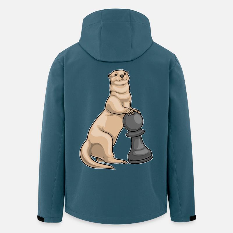 Otter Schachfigur Bauer Schach - Recycelte Männer Softshell-Jacke von Stanley/Stella - Dunkles Petrol