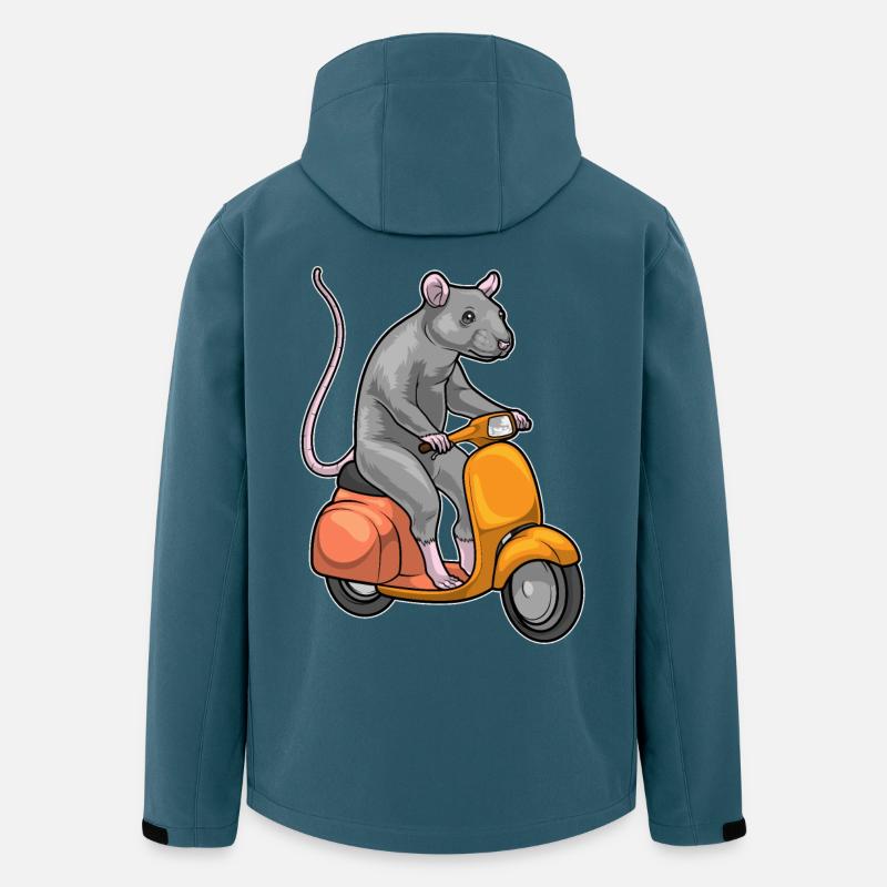 Ratte Motorroller - Recycelte Männer Softshell-Jacke von Stanley/Stella - Dunkles Petrol