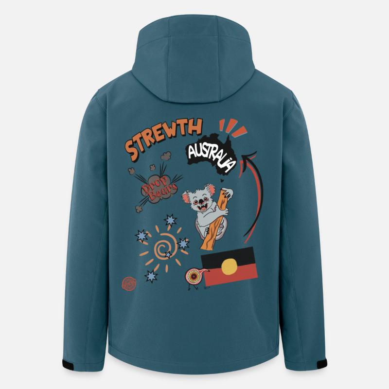 Strewth Australia - Recycelte Männer Softshell-Jacke von Stanley/Stella - Dunkles Petrol