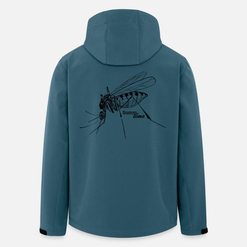 Sommerliebe: Summ-er-time - Mückenzeit - Recycelte Männer Softshell-Jacke von Stanley/Stella - Dunkles Petrol