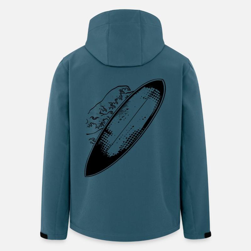 Surfbrett - Recycelte Männer Softshell-Jacke von Stanley/Stella - Dunkles Petrol