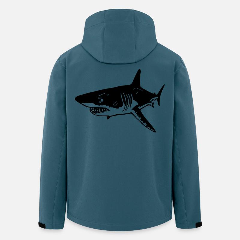 Der räuberische Schwarzhai - Recycelte Männer Softshell-Jacke von Stanley/Stella - Dunkles Petrol